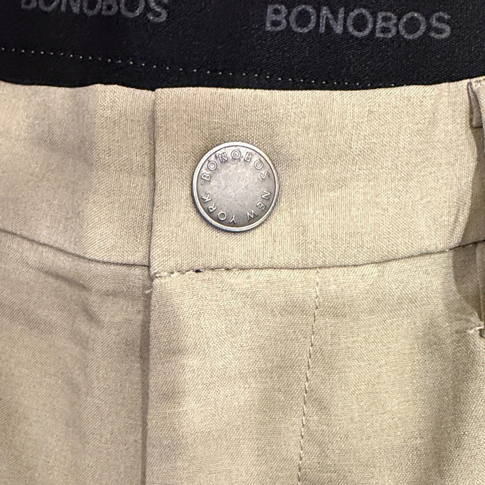 Bonobos Performance Link Pants Khaki Heather in Athletic Fit - Picture 3 of 9